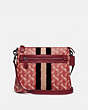 Olive Crossbody With Horse And Carriage Print And Varsity Stripe