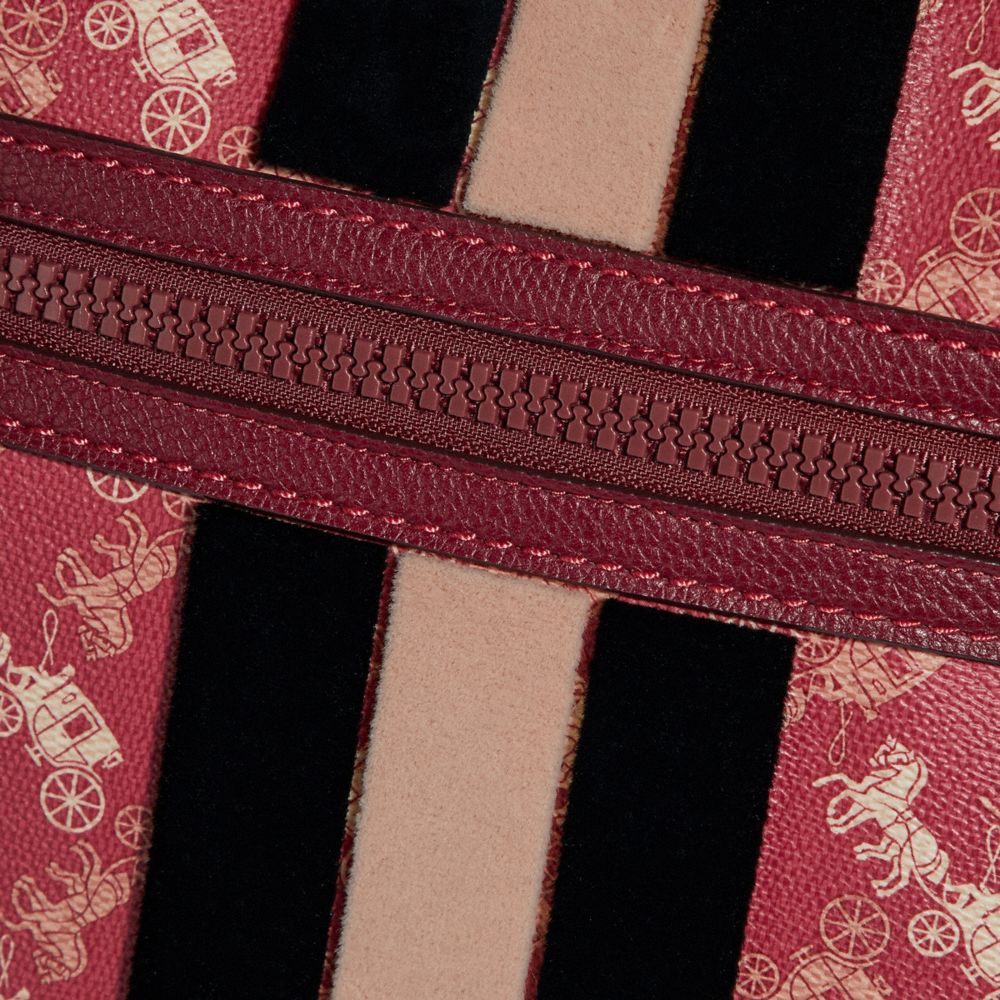 COACH®,Olive Crossbody With Horse And Carriage Print And Varsity Stripe,,Closer View