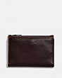 COACH®,BIFOLD ZIP CARD CASE,Smooth Leather,Umber/Clay,Front View