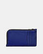 COACH®,L-ZIP CARD CASE WITH REFLECTIVE COACH PATCH,Sport Blue/Silver,Back View