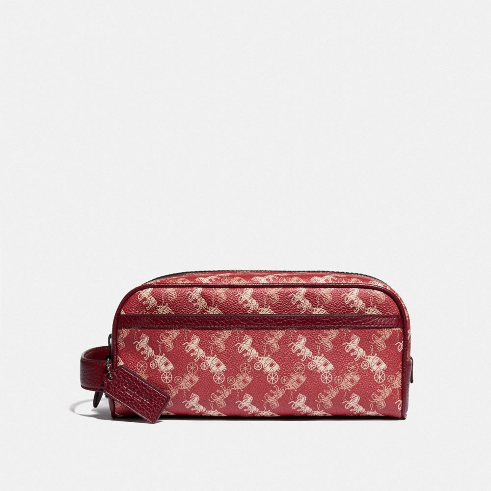 馬車柄☆COACH☆DOPP KIT WITH HORSE AND CARRIAGE PRINT f85038_qbm2_a0