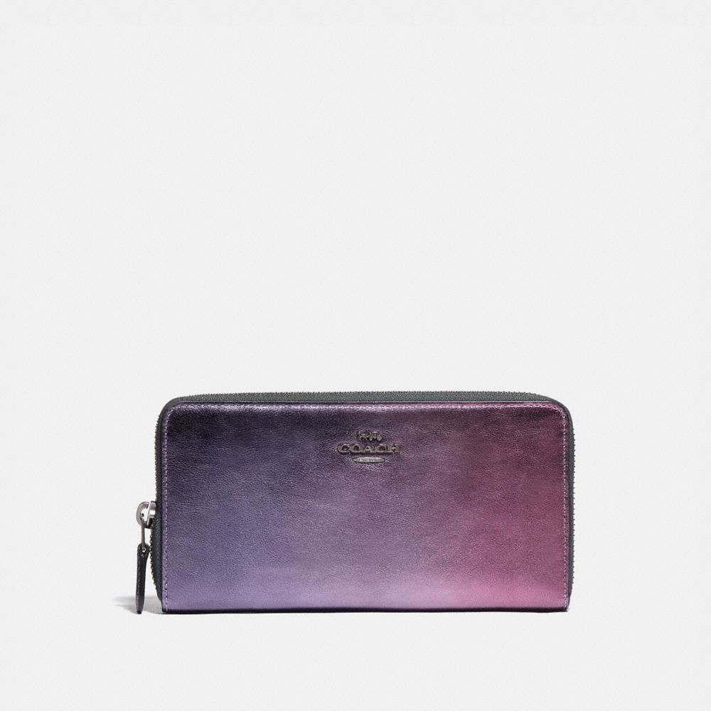 Purple metallic store coach purse