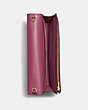 COACH®,HAYDEN FOLDOVER CROSSBODY CLUTCH,Leather,Mini,Brass/Dusty Pink,Inside View,Top View