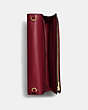 COACH®,HAYDEN FOLDOVER CROSSBODY CLUTCH,Leather,Mini,Brass/Deep Red,Inside View,Top View