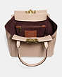 COACH®,TROUPE TOTE,Leather,Brass/STONE,Inside View,Top View
