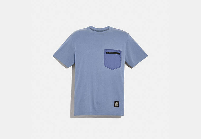 COACH®,ESSENTIAL T-SHIRT,cotton,Slate gray,Front View