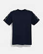 COACH®,HORSE AND CARRIAGE TAPE T-SHIRT,cotton,NAVY,Front View