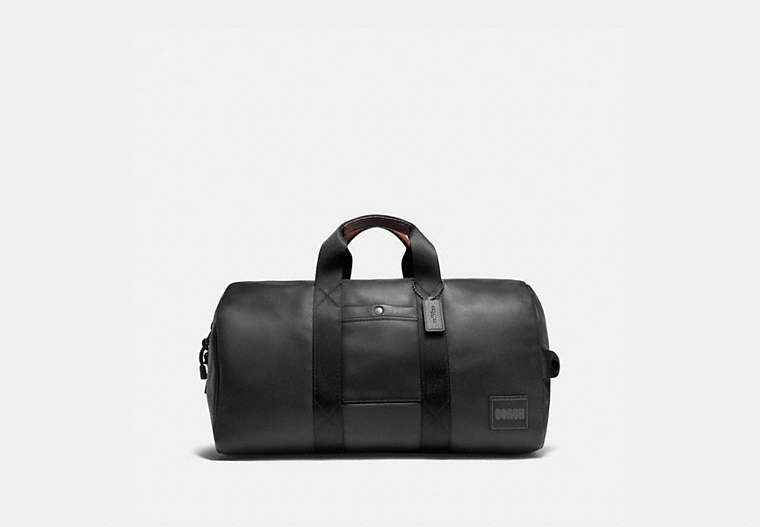 COACH®,PACER DUFFLE 45,Leather,X-Large,Black Copper/Black,Front View