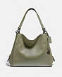 COACH®,DALTON 31,Leather,Large,Pewter/Light Fern,Front View