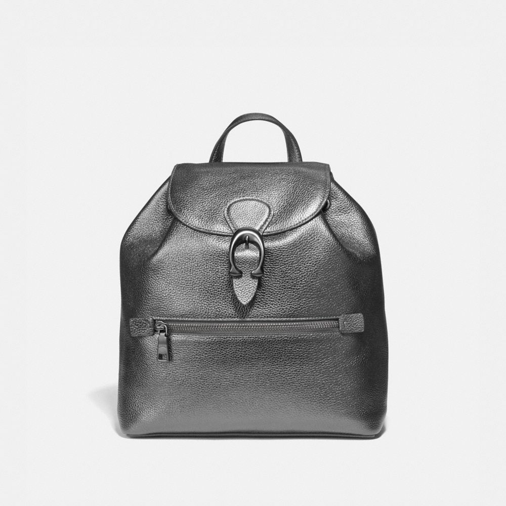 Coach metallic backpack best sale