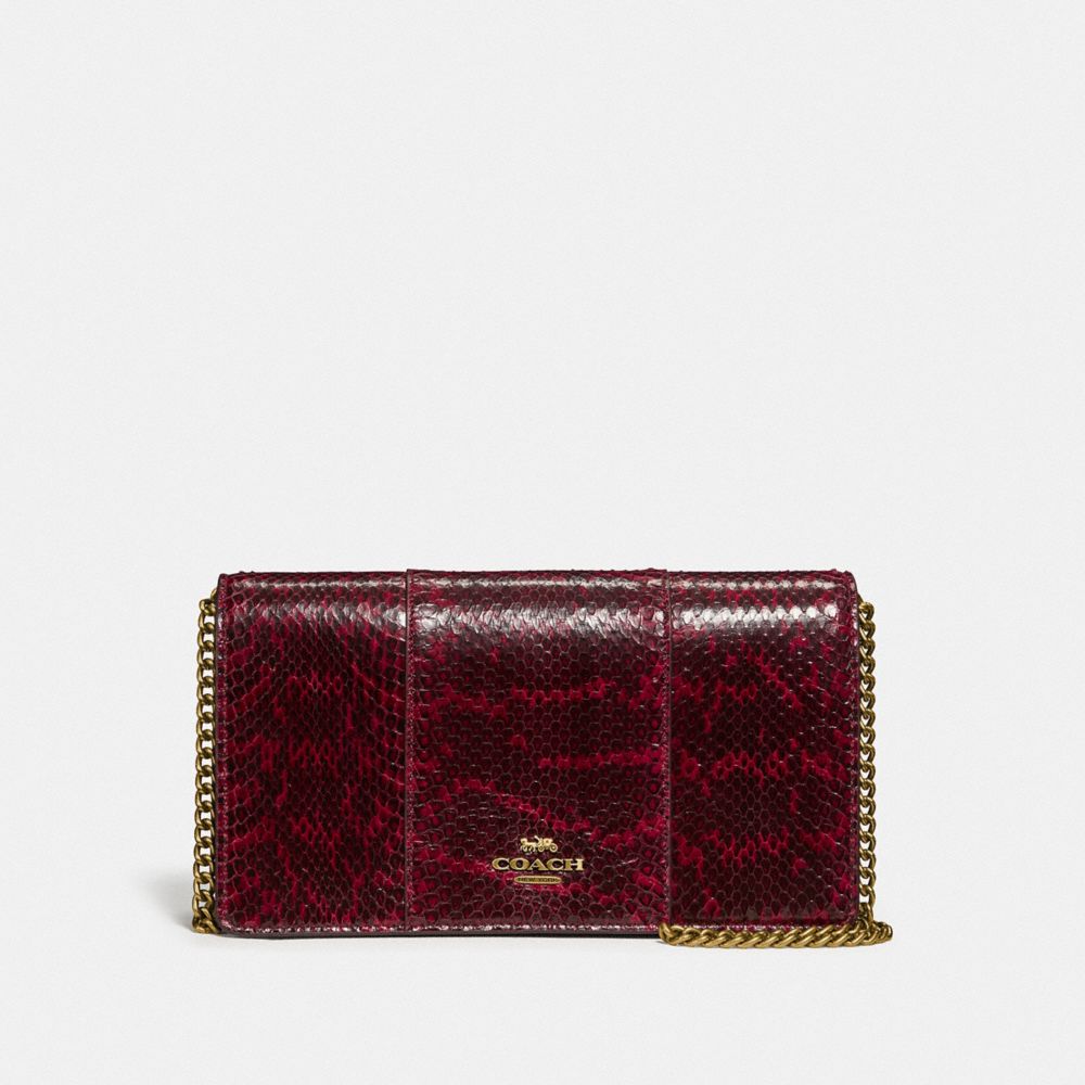 Pochette Callie Foldover Chain En Peau De Serpent Block