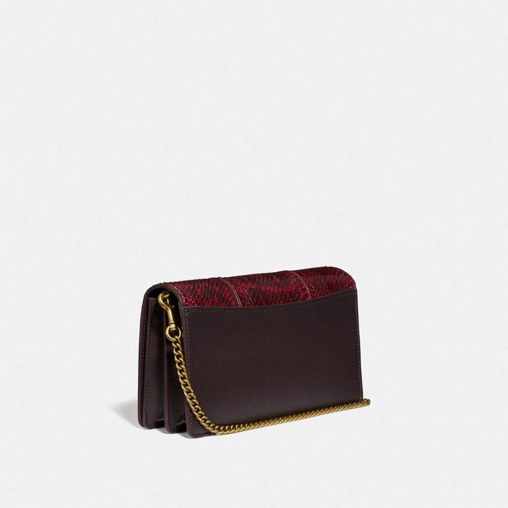 Pochette Callie Foldover Chain En Peau De Serpent Block