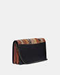Callie Foldover Chain Clutch With Signature Canvas Patchwork Stripes And Snakeskin Detail