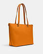 COACH®,GALLERY TOTE BAG,Leather,Large,Im/Light Orange,Angle View