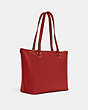 COACH®,GALLERY TOTE BAG,Leather,Large,Gold/Red Apple,Angle View