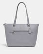 COACH®,CABAS GALLERY,Cuir,Argent/GRANIT,Front View