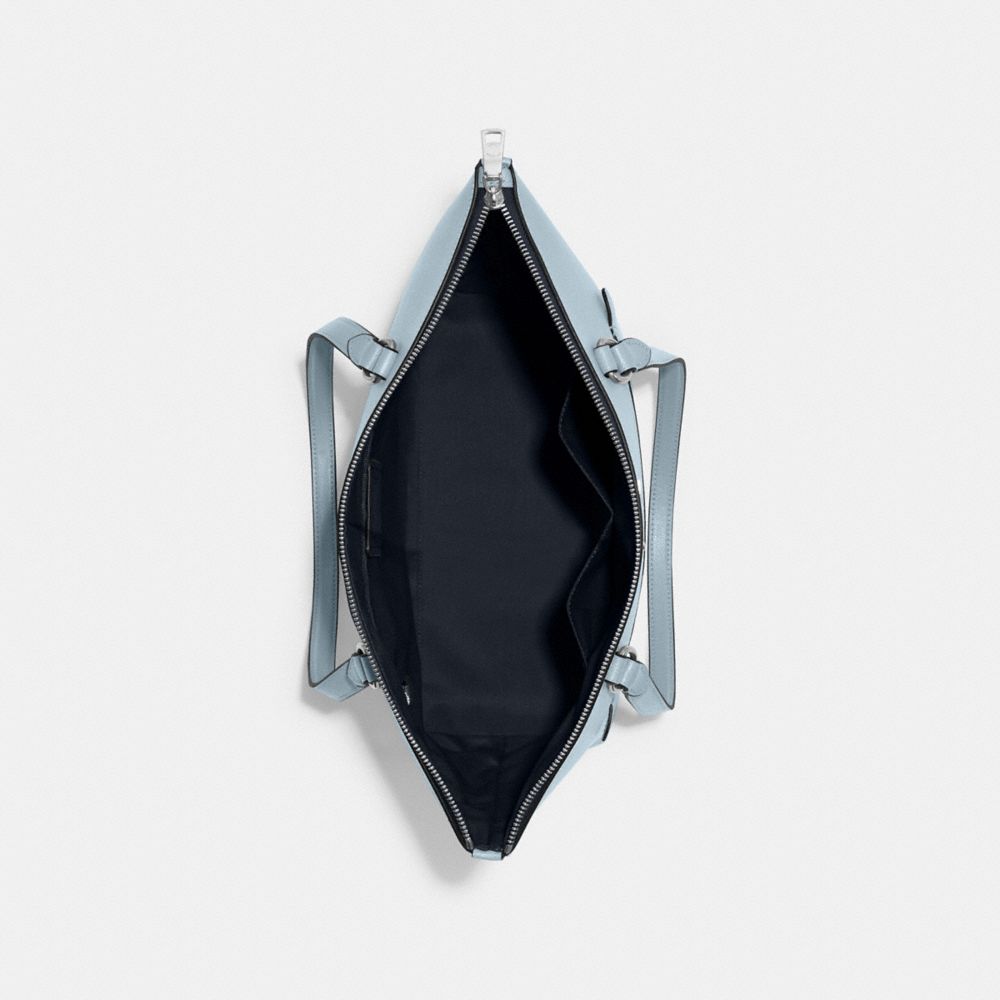 COACH®,Gallery Tote Bag,Leather,Tote,Gold Metal,Work,,Inside View,Top View