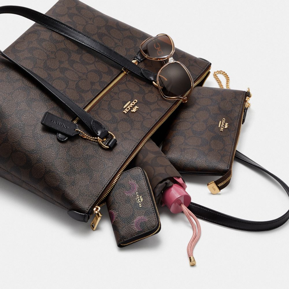 COACH®,Gallery Tote Bag In Signature Canvas,,Angle View