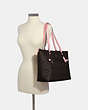 COACH®,GALLERY TOTE BAG IN SIGNATURE CANVAS,Leather,Large,Gunmetal/Brown Pink Lemonade,Alternate View
