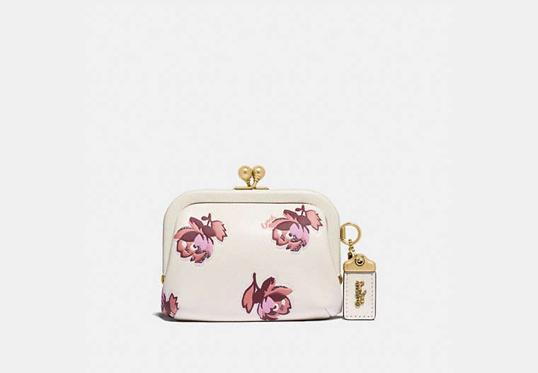 Kisslock Coin Case With Floral Print