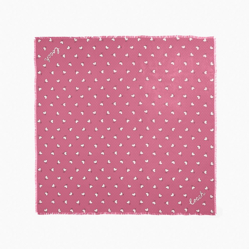 Valentine's Day Silk Square Scarf