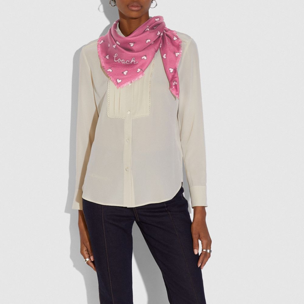 Valentine's Day Silk Square Scarf