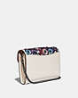 COACH®,TABBY CHAIN CLUTCH WITH LEATHER SEQUINS,Smooth Leather,Pewter/Chalk,Angle View