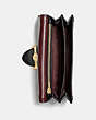 COACH®,RILEY CONVERTIBLE BELT BAG,Leather,Mini,Brass/OXBLOOD/BLACK,Inside View,Top View