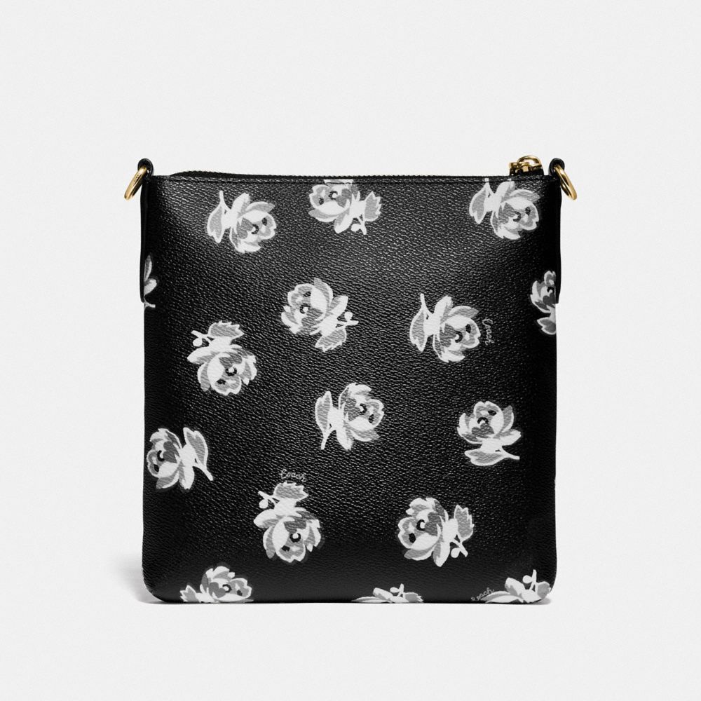 COACH®,Kitt Messenger Crossbody Bag With Floral Print,,Back View