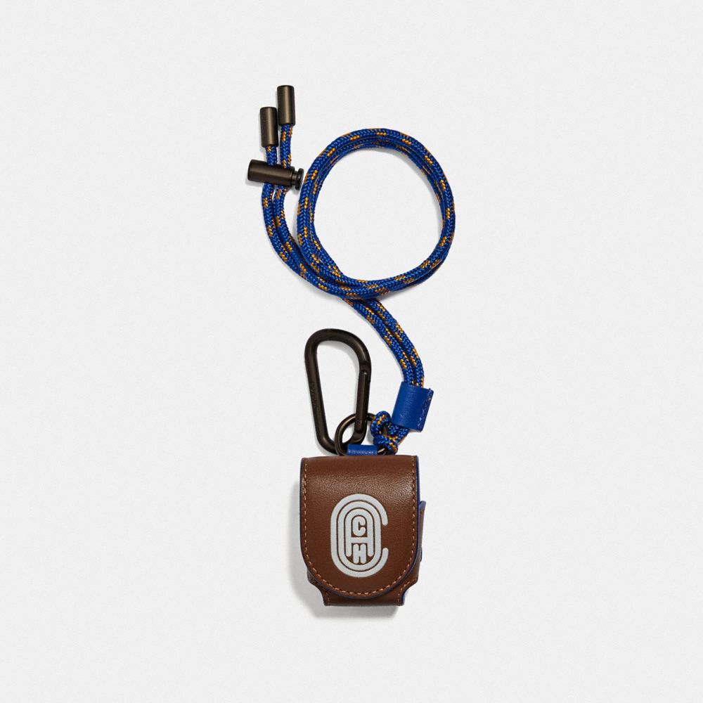 Wireless Earbud Case With Reflective Coach Patch