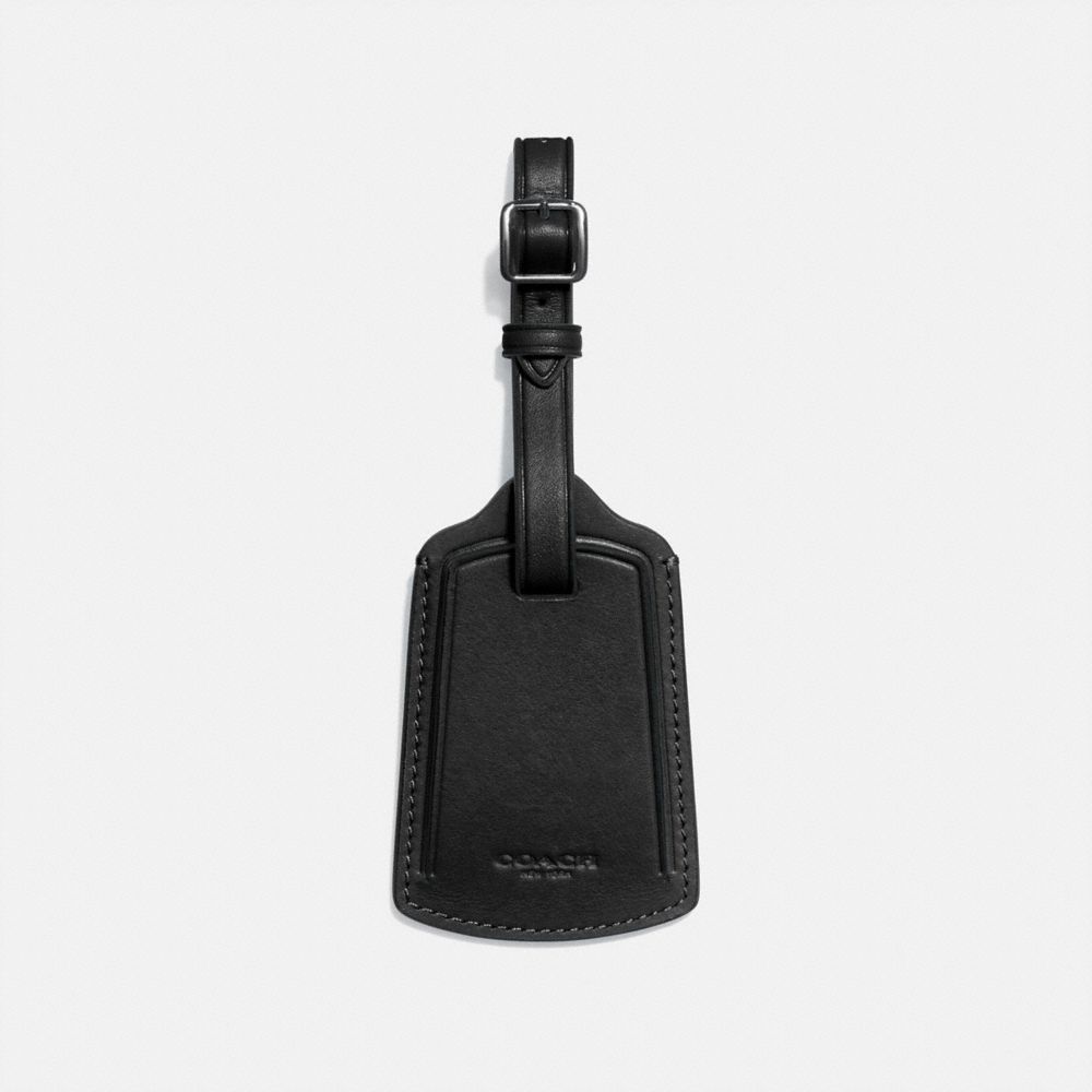 Black Pebbled Luggage Tag