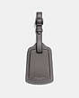 COACH®,LUGGAGE TAG,Leather,HEATHER GREY,Front View