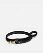 COACH®,SMALL PET LEASH,Signature Coated Canvas,Gold/Black,Front View