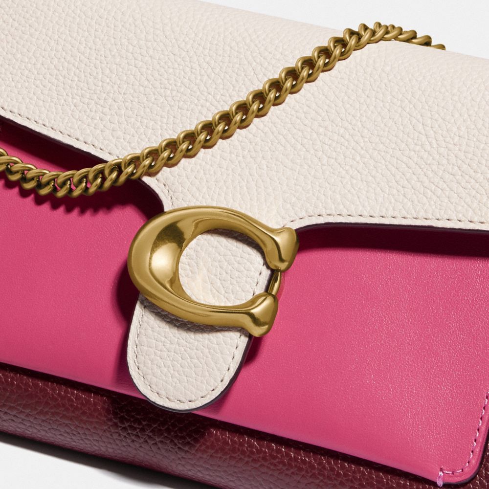 Tabby Chain Clutch In Colorblock
