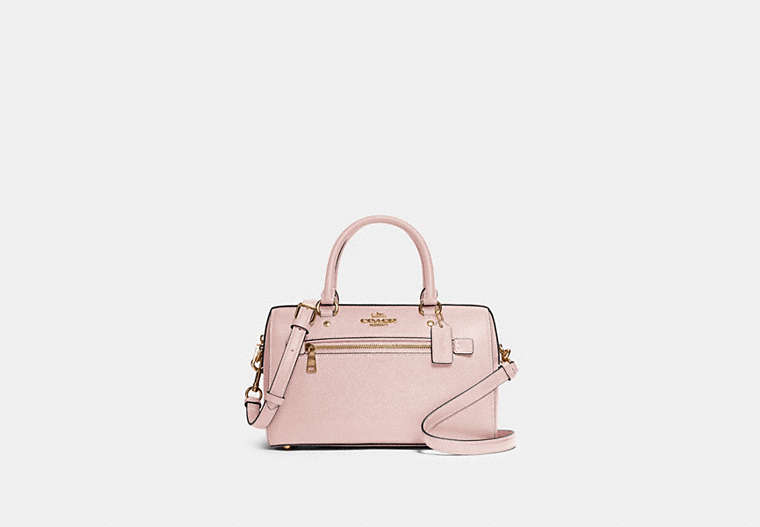 COACH®,ROWAN SATCHEL,Leather,Large,Gold/Blossom,Front View