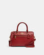 COACH®,ROWAN SATCHEL BAG,Leather,Large,Gold/1941 Red,Front View