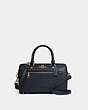 COACH®,ROWAN SATCHEL,Leather,Large,Gold/Midnight,Front View