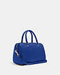 COACH®,ROWAN SATCHEL BAG,Leather,Large,Gold/Sport Blue,Angle View