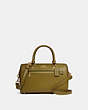COACH®,ROWAN SATCHEL BAG,Leather,Large,Gold/Citron,Front View