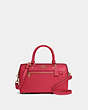 COACH®,ROWAN SATCHEL BAG,Leather,Large,Gold/Electric Pink,Front View