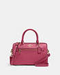 COACH®,ROWAN SATCHEL,Leather,Large,Gold/Bright Violet,Front View