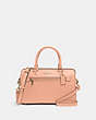 COACH®,ROWAN SATCHEL BAG,Leather,Large,Gold/Faded Blush,Front View