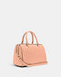 COACH®,ROWAN SATCHEL BAG,Leather,Large,Gold/Faded Blush,Angle View