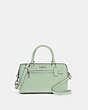 COACH®,ROWAN SATCHEL BAG,Leather,Large,Silver/Pale Green,Front View