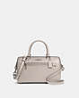 COACH®,ROWAN SATCHEL BAG,Leather,Large,Silver/Grey Birch,Front View