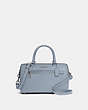 COACH®,ROWAN SATCHEL BAG,Leather,Large,Silver/Mist,Front View