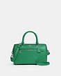 COACH®,ROWAN SATCHEL,Leather,Large,Silver/Shamrock,Front View