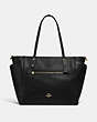 COACH®,BABY BAG,Pebble Leather,Large,Gold/Black,Front View