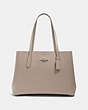 COACH®,LARGE AVENUE CARRYALL,Leather,Silver/Grey Birch Midnight,Front View