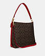 COACH®,MARLON HOBO IN SIGNATURE CANVAS,pvc,Gold/Brown 1941 Red,Angle View